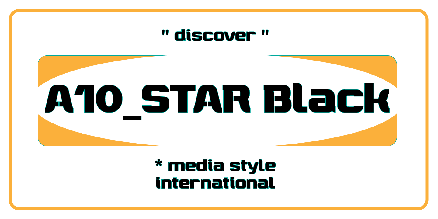 Пример шрифта A10 STAR Black #3